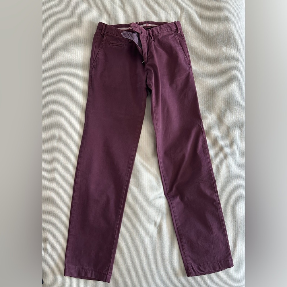 Isaia Burgundy Pants - Like New